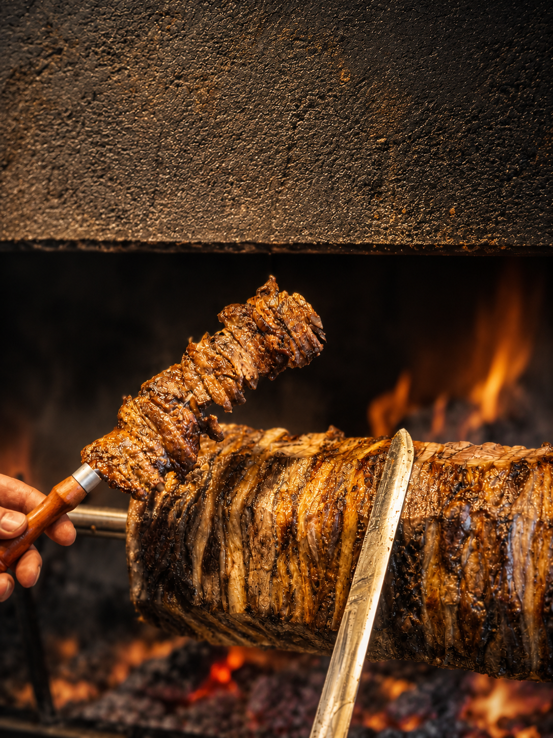 Cağ kebap tabakta servis